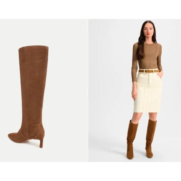 Veronica Beard Shoes - Veronica Beard Kinna Tall Boot Suede Knee-High Boot Hazelwood 7.5 NIB 798 IRRG